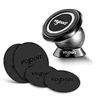 Volport Compact Magnetic Adjustable Car Phone Mount, 360 Degree Rotating Small Automobile Dashboard Cellphone Holder kit with 4 Pack Metal Plate Discs Universal Vehicle Smartphone Cradle for iPhone 7 /8/12/13 Pro Samsung Galaxy Huawei Mobile Devices & Satnav GPS Maps