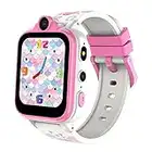 Smartwatch, Reloj Inteligente Niño Niña - Haga y Responder Llamadas, SOS Llamada de Emergencia, 2 Cámaras 18 Juegos 16 Funciones, Smartwatch Fashion para Niños Niña Compatible con Tarjetas Nano SIM 2G