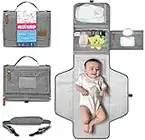 Portable Changing Pad with Shoulder Strap - Detachable Travel Changing Pad - Baby Shower Gifts - Fully Padded & Lightweight - Baby Boy Gifts - Diaper Changing Pad - Changing Mat 27"x22"