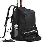 Athletico Premier Tennis Backpack - Tennis Bag Holds 2 Rackets in Padded Compartment | Separate Ventilated Shoe Compartment | Tennis Bags for Men or Women (Black)