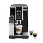 Delonghi super-automatic espresso coffee machine with an adjustable grinder, double boiler, milk frother maker for brewing espresso, cappuccino, latte, macchiato. ECAM35055B Dinamica