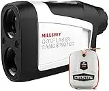 MiLESEEY Télémètre Golf avec Inclinaison on/Off, Telemetre Golf Laser de 660 Yards avec Verrouillage du Drapeau et Vibration, Légal pour Le Jeu en Tournoi, Précision de ±0,55 Yard, Grossissement 6X