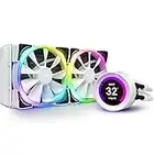 NZXT Kraken Z53 RGB 240mm - RL-KRZ53-RW - AIO RGB CPU Liquid Cooler - Customizable LCD Display - Improved Pump - RGB Connector - Aer RGB 2 120mm Radiator Fans (2 Included) - White