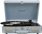 Crosley: Cruiser Plus Vintage Vinyl Turntable Player 3-Speed Bluetooth in/Out CR8005F (Tourmaline), CR8005F-TN