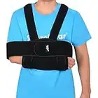 supregear Cabestrillo Brazo Soportes de Brazos, Ajustable Cómodo Cabestrillo Hombro Cabestrillo Hombro Inmovilizador Envolver Respirable Soporte de Hombre para Brazo/Mano/Codo Lesionado - Negro