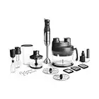 SPRINGLANE Set Frullatore a immersione Sam in acciaio inossidabile, Robot da cucina con sbattitore elettrico, tritatutto elettrico e Misurino con coperchio, mixer cucina multifunzione