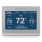 Honeywell Home RTH9585WF Wi-Fi Smart Color Thermostat, 7 Day Programmable, Touch Screen, Energy Star, Alexa Ready, C-Wire Required, Not Compatible with Line Volt Heating Gray