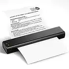 COLORWING Portable Printers Wireless for Travel - M08F Bluetooth Thermal Printer, Suitable for Mobile Office, Support 8.26" X 11.69" Thermal Paper, Compatible with Android and iOS Phone