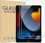 [2 Pack] Screen Protector for iPad 10.2 9th Generation (2021) 8th Generation (2020) 7th Generation (2019) Tempered Glass Ultra Clear Anti Scratch Film