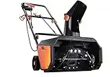 Kapoo Snow Thrower, 18 Inch Electric Snow Blower, Steel Auger, 180° Rotatable Chute and Overload Protection, 13 Amp, Black & Orange bb14