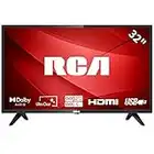 RCA 32 Inch 720P TV, Freeview HD Dolby Digital Audio Television, DVB T2/S2 HD LED Backlighting Display TV, HDMI USB Earphone Output Media Player Monitor PS5 Xbox, Small TV for Bedroom Kitchen Black