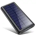 HETP Power Bank Solar 26800mAh, Solar Powerbank mit Solarpanel, 2 Ausgängen 4 LED Indicateurs Hohe Kapazitat Power Bank Wasserdicht Kompatibel mit iPhone 14/13/12,Samsung S23 S22/Pixel/Huawei/Xiaomi