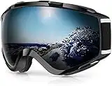 findway Ski Goggles, Skiing Goggles For Snowboard Jet Snow, For Women Men Ladies Youth Teen OTG Over Helmet Compatible, Anti-fog 100% UV Protection, Anti-glare Ski Goggles, For Skiing Snowboarding