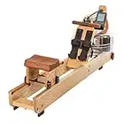 Shoze Water Rower Rowing Machine Homw Gym, V2Performance Monitor, OAK Wood With Vintage Paint Finish, 400 lbs Max Capacity Natural