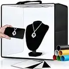 Glendan Portable Photo Studio Light Box,12"x12" Professional Dimmable Shooting Tent Kit with 112 LED Lights & 6 Backdrops for Jewelry and Small Items Product Photography