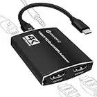 Mikeric USB C to Dual HDMI Adapter 4K @60Hz, 4 in 1 Thunderbolt 3 to HDMI for MacBook, MacBook Pro 2020/2019/2018/2017 Apple iMac, iMac Pro, Google Chromebook Pixel, Samsung, Dell, Asus, Hp and More