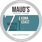 Maud's Kona Coffee Blend (Kona Coast), 100ct. Solar Energy Produced Recyclable Single Serve Medium Dark Roast Kona Coffee Pods – 100% Arabica Coffee California Roasted, Kona K Cup Compatible