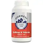 DORWEST HERBS Scullcap & Valerian Calming Tablets for Dogs and Cats, 500 Tablets, Natural Dog Calming Supplements for Stress and Anxiety Relief – Sugar-Free, Non-Drowsy, Light Yellow Tablet, 14DOR018