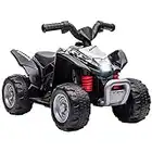 HOMCOM AIYAPLAY Honda Licensed Kids Quad Bike, 6V Electric Ride on Car ATV Toy with LED Light Horn for 1.5-3 Years, Black