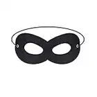 MOFEINI 1 Piece Superhero Felt Eye Mask, Black Super Hero Mask, Half Mask, Halloween Dress Up Masks with Adjustable Elastic Rope- Great Party Cosplay Accessory
