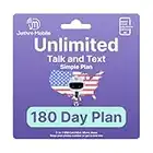 Jethro Mobile USA Sim Card, Unlimited Talk & Text in US, International Calling to Canada, 6-Months Sim Card Activation Kit (Standard/Micro/Nano)