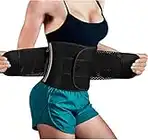 Ursexyly Waist Trainer Cincher Belt for Women Tummy Control Sweat Belly Band Workout Sports Girdles Body Shaper Sauna Corset Black