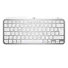 Logitech MX Keys Mini Kabellose Tastatur, Kompakt, Bluetooth, Hintergrundbeleuchtung, USB-C, Kompatibel mit Apple macOS, iOS, Windows, Linux, Android, Metallgehäuse - Pale Grey