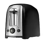 BLACK+DECKER 2-Slice Extra Wide Slot Toaster, Classic Oval, Black with Stainless Steel Accents, TR1278B