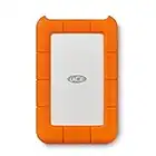 LaCie Rugged USB-C, 2TB, Portable External Hard Drive, Drop, Shock, Dust, Rain Resistant, for Mac & PC, incl. USB-C w/o USB-A cable, 2 year Rescue Services (STFR2000800)