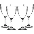 Set of Elite Premium 9oz Wine Glasses Virtually Unbreakable Reusable Polycarbonate Plastic - MADE IN UK Height 17.3cm Max Diamete 7.5cm (4)