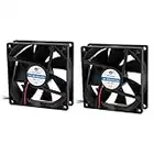 sourcing map 2pcs 92 x 25mm DC 12V 0.18 ventilateur en refroidissant Refroidisseur CPU sans balai noir Puissance 2,16 W