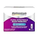 Multicentrum Flora Intestinale Boost Probiotici, Integratore Alimentare di Fermenti Lattici Vivi e Complesso Vitaminico Formulato per il Benessere dell'Intestino, 8 Flaconcini