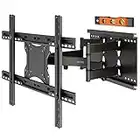 BONTEC Inclinazione e Rotazione del Supporto Tv a Muro Per Tv Lcd / Led 37 "-80" Completamente Dinamico - Doppio Braccio Ultra Forte - Capacità di Carico 90 Kg Super Forte - Include Livella a Bolla d'Aria, Kit di Pulizia