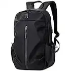 Casual Backpack Laptop 14 Inch Waterproof School Computer Bag with USB Charging Port (Black)