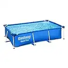 Bestway 56403 Steel Pro Frame Pool Without Pump, Square, Steel Frame Pool, Blue, 259 x 170 x 61 cm