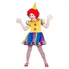 Girls Cute Little Clown Fancy Dress Costume - Large (8-10 Years)