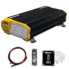Krieger 2000 Watts Power Inverter 12V to 110V, Modified Sine Wave Car Inverter, Dual 110 Volt AC Outlets, DC to AC Converter with Installation Kit Included - ETL Approved to UL and CSA Standards