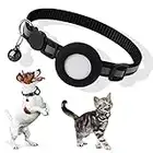 AirTag Cat Collar, Anti Lost Waterproof Apple Airtag Case, Adjustable (8.8in-13.8in) Strap Reflective Cat Collar with Bell Breakaway , GPS Tracking Accessories for Elder, for Small Medium Dogs Cats Pets