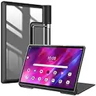 Fintie Hybrid Folio Case for Lenovo Yoga Tab 13 2021, Shockproof Cover with Clear Transparent Back Shell for Lenovo Yoga Tab 13 (YT-K606F) 13" Tablet, Black