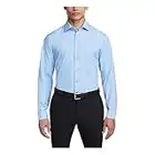 Kenneth Cole Men's Dress Shirt Slim Fit Solid, Light Blue, 16"-16.5" Neck 32"-33" Sleeve