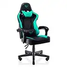 VALK Eyra - Silla Gaming, Silla Gamer Ancha, Reclinable 135º, Acolchado Alta Densidad, Reposabrazos Fijos, Silla Escritorio Silla Oficina (Verde Menta)