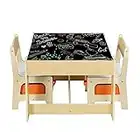 WOLTU 1 Table d'enfant + 2 chaises avec Espace de Rangement pour Enfants d'âge préscolaire,SG002