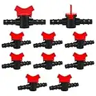 10Pcs Bewässerung Schlauch Ventil Schlauch Absperrventil PE Schlauch Ventil Kraftstoff Schalter Gartenschlauch Absperrventile Schlauch Rohr Ventil für Wasserschlauch 16mm Schlauch Flüssigkeiten