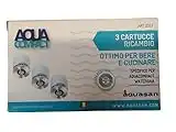 Aquasan 3 Cartucce Filtro Ricambio Aquacompact, Aquagaia Acqua Limpida e Pulita Filtro Rubinetto, Filtraggio Acqua Cartuccia Depuratore Microfiltrazione Acqua Potabile Sistema Filtrante Multi Stadio