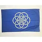 AZ FLAG Bandera de la Humanidad 150x90cm para Palo - Bandera del Planeta Tierra 90 x 150 cm