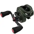 Abu Garcia Zata Baitcast Low Profile Fishing Reel, Green, Right-Handed