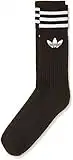 adidas Men's Solid Crew Socks 3 Pairs, Black/White, 46 UK