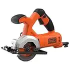 BLACK+DECKER BES510, Mini Sierra Circular con Cable 400W 85mm 3600 RPM, Incluye 2 Discos