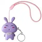 Personal Safety Alarm,130 Decibels Safety Self-Defense Alarm Keychain with USB Charging, Cartoon Style Safety Personal Alarm Protection Device, Suitable for Ladies,Children and The Elderly…(Purple)