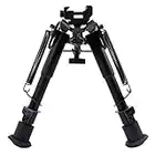 Pinty Rifle Tactical Bipod Adjustable Spring Return Adapter Compatible with Picatinny Rail System Adjustable 6-9 Inch Height (Hardened Steel and Aluminum)